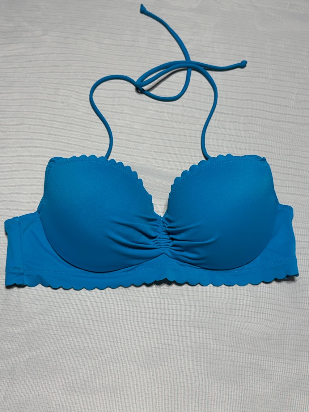Victoria's Secret Bright Blue Scallop Trim Bikini Top